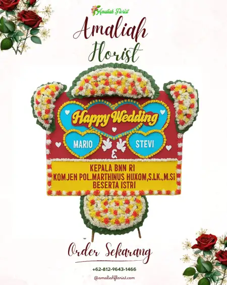 Papan Bunga Pernikahan Talaga